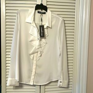 Karl Lagerfeld white ruffled woman’s blouse